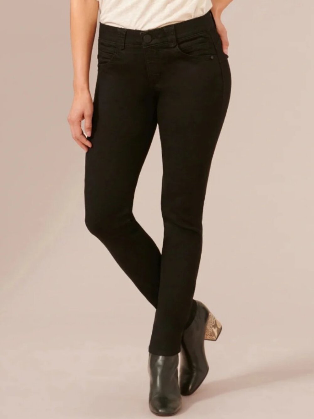 Democracy "Ab" Solution Black Stretch Leggings Pants Size 12 #2711